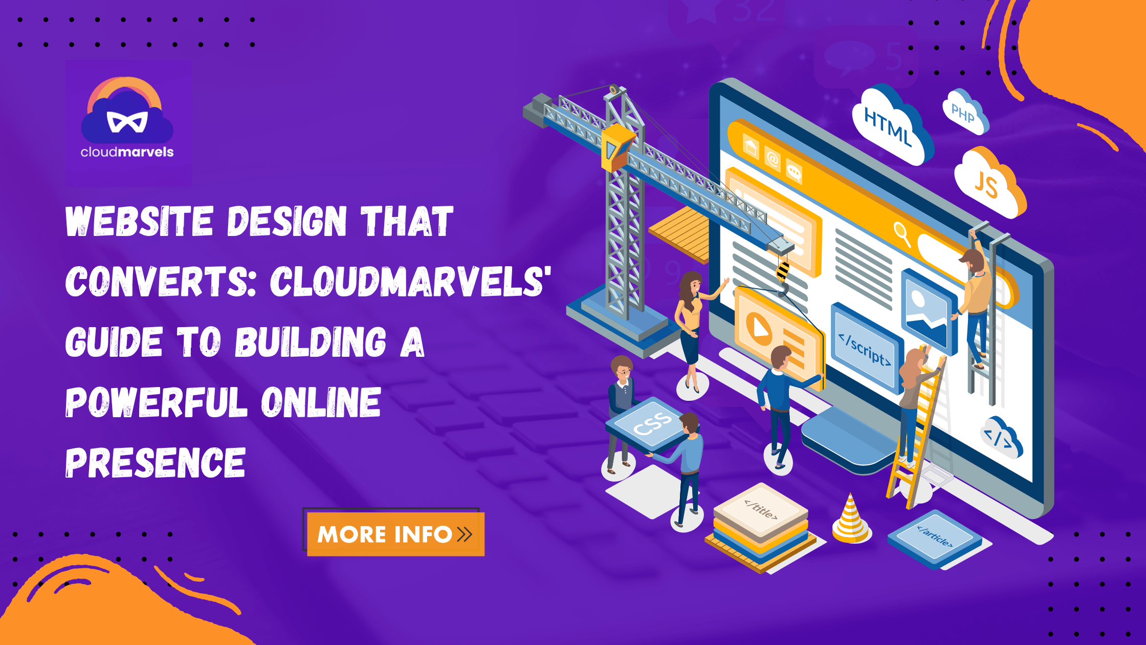 Modern website design interface on a computer screen, representing CloudMarvels' strategies for creating high-conversion websites.